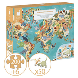 Janod 6 Plus 200 Pc Educational Puzzle - Dinosaur