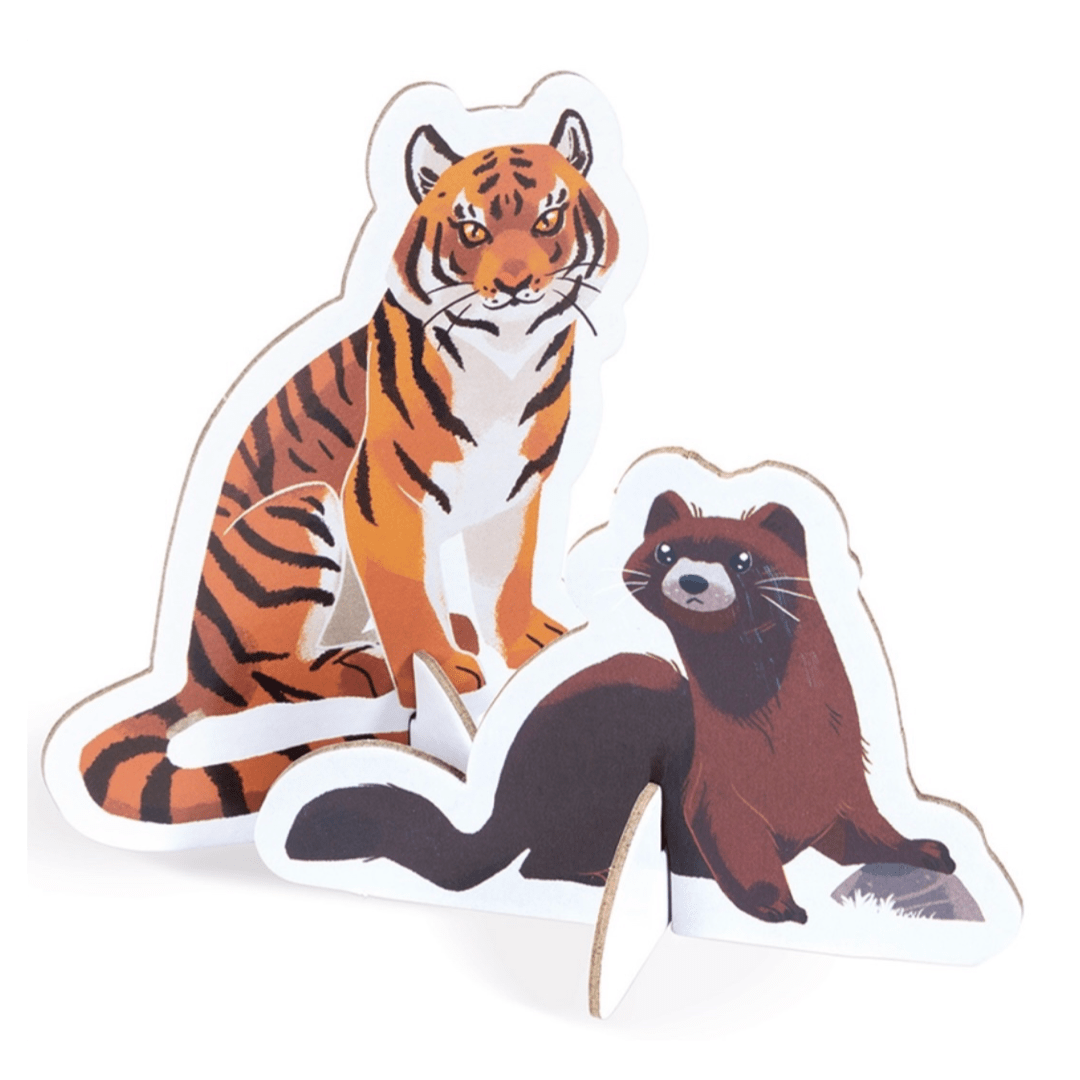 Janod 6 Plus 200 Pc Puzzle - Endangered Animals