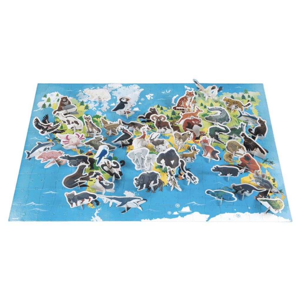 Janod 6 Plus 200 Pc Puzzle - Endangered Animals