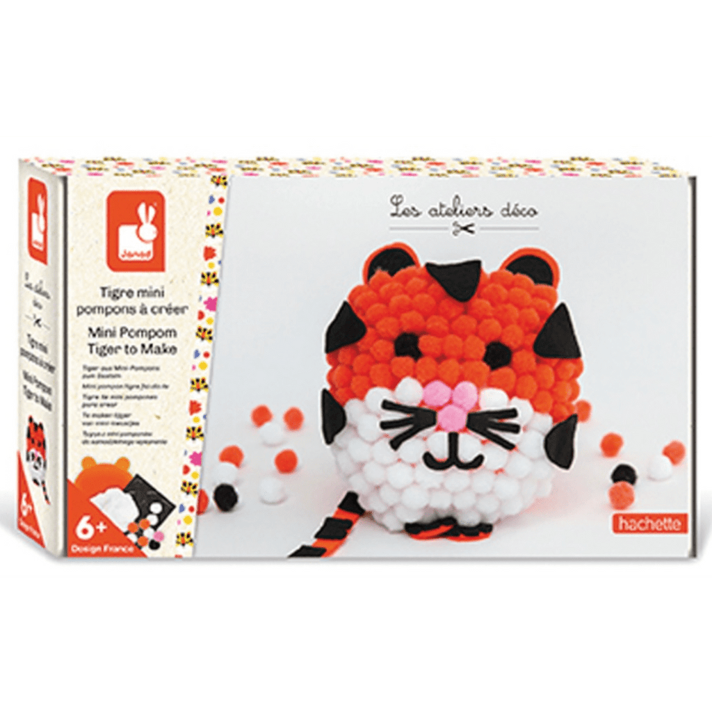 Janod 6 Plus Mini Pom Pom Tiger to Make