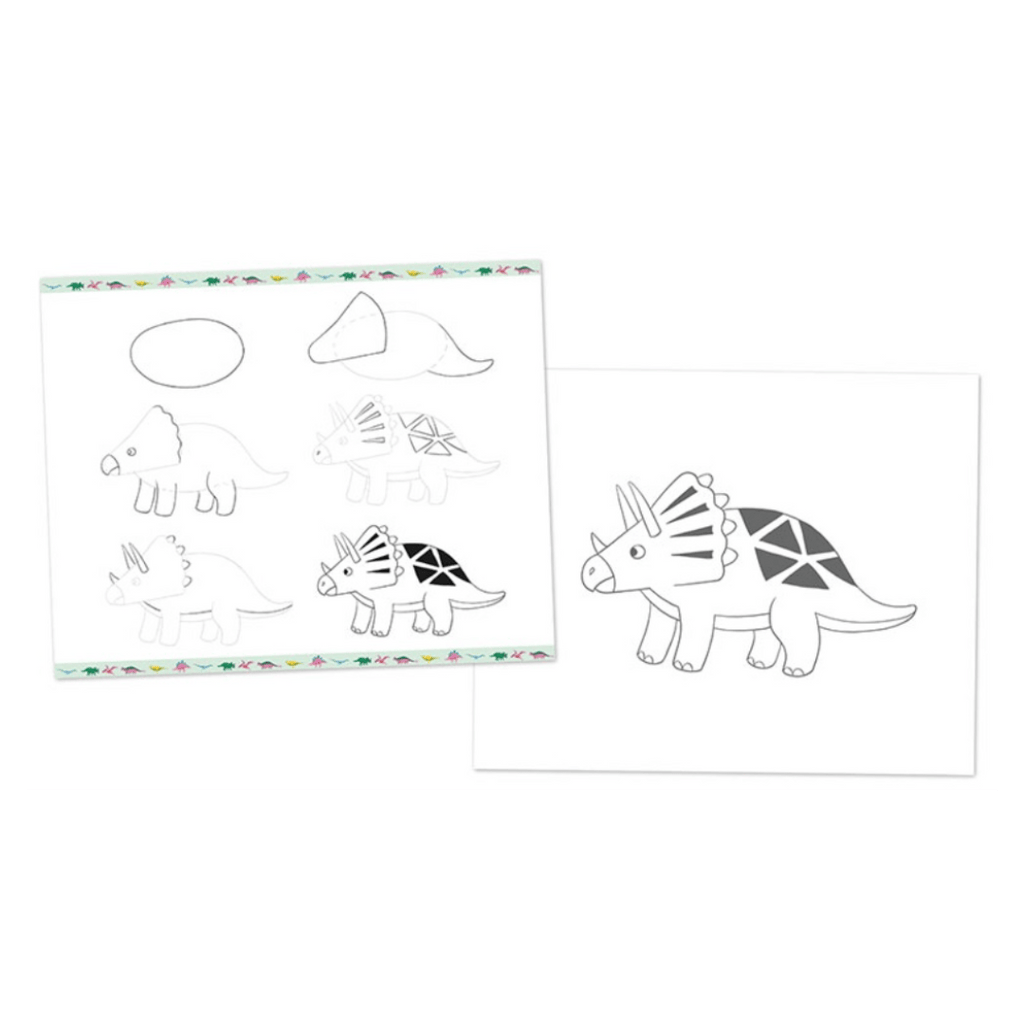 Janod 6 Plus Step By Step Drawing - Dinosaurs