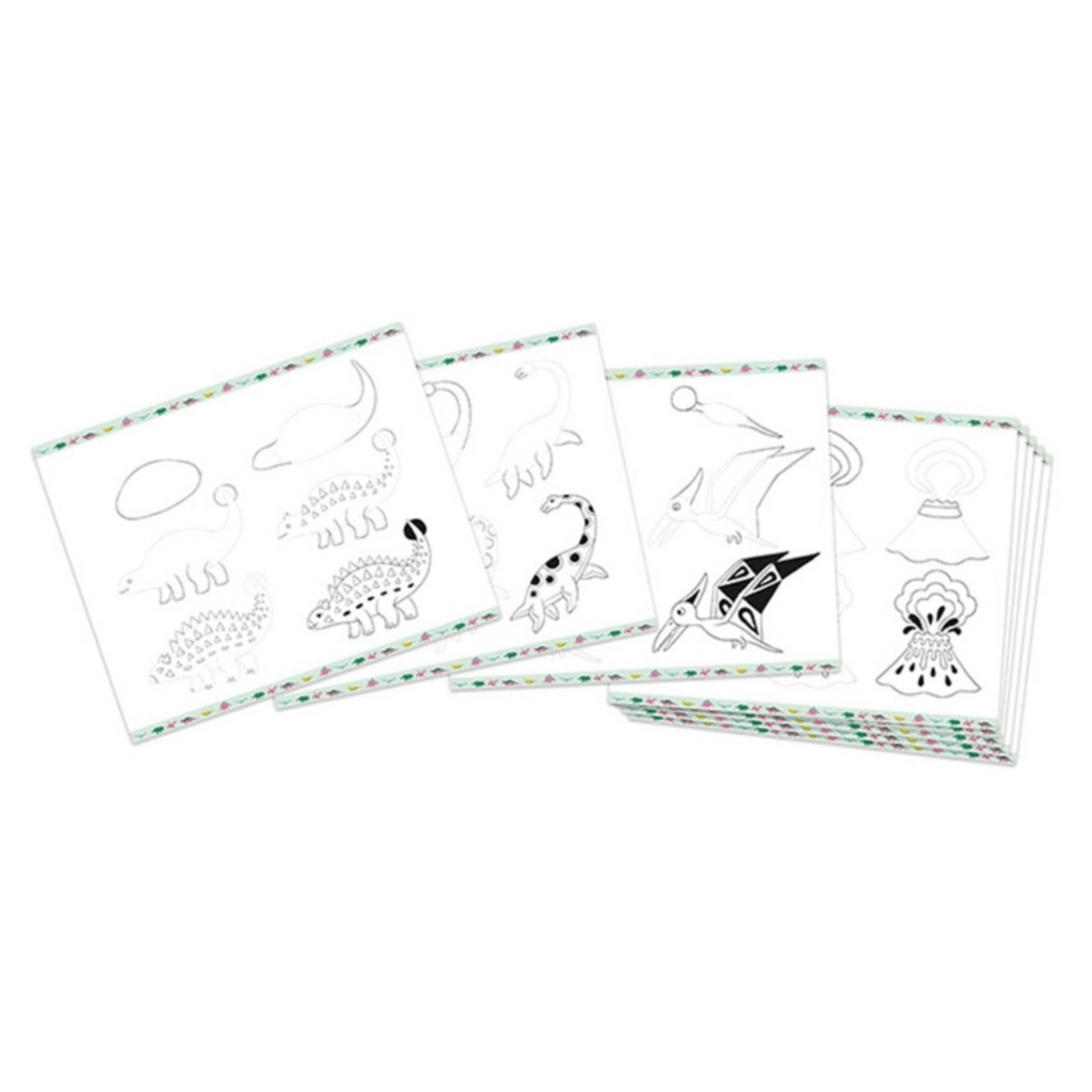 Janod 6 Plus Step By Step Drawing - Dinosaurs