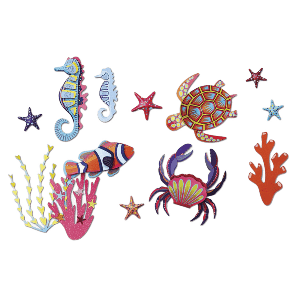 Janod 7 Plus Four 3D Paper Marine Animals to Make