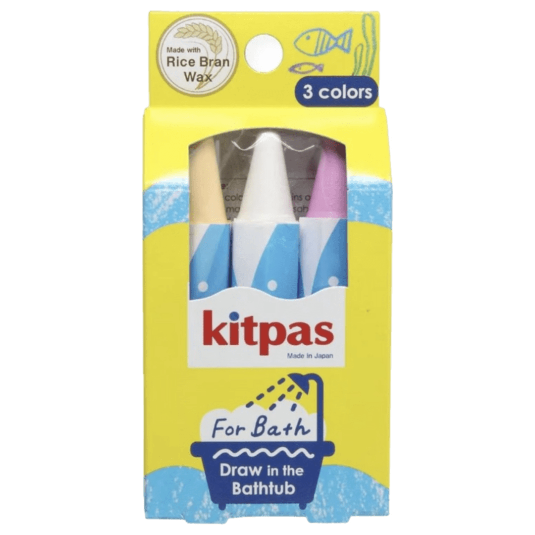 Kitpas 3 Plus Bath Crayons Rice Wax 3 Colours - Shell