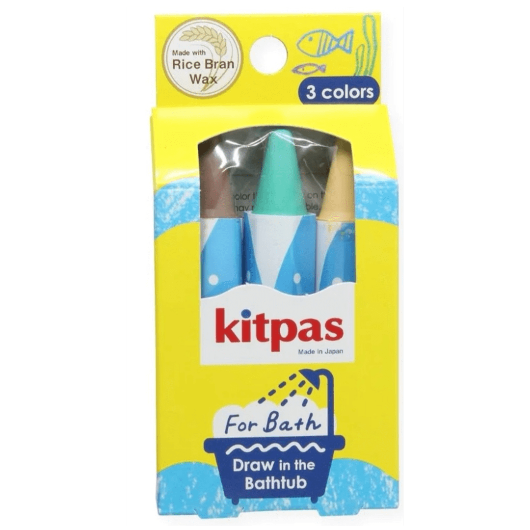 Kitpas 3 Plus Bath Crayons Rice Wax 3 Colours - Turtle