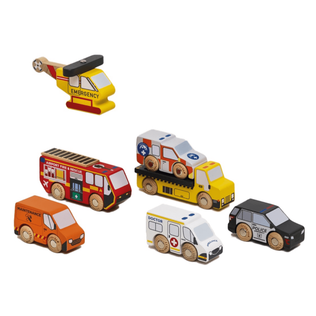 Le Toy Van 3 Plus Emergency Vehicle Set