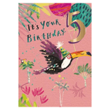 Ling Design 5 Plus Greeting Card - Five Today Toucan