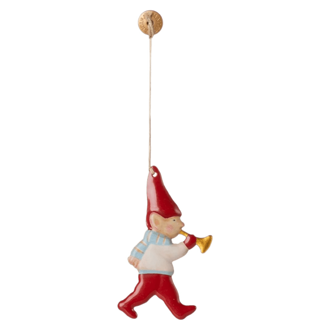 Maileg 3 Plus Metal Ornament Pixy Trumpet