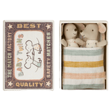 Maileg 3 Plus Mice Baby Twins  in Matchbox
