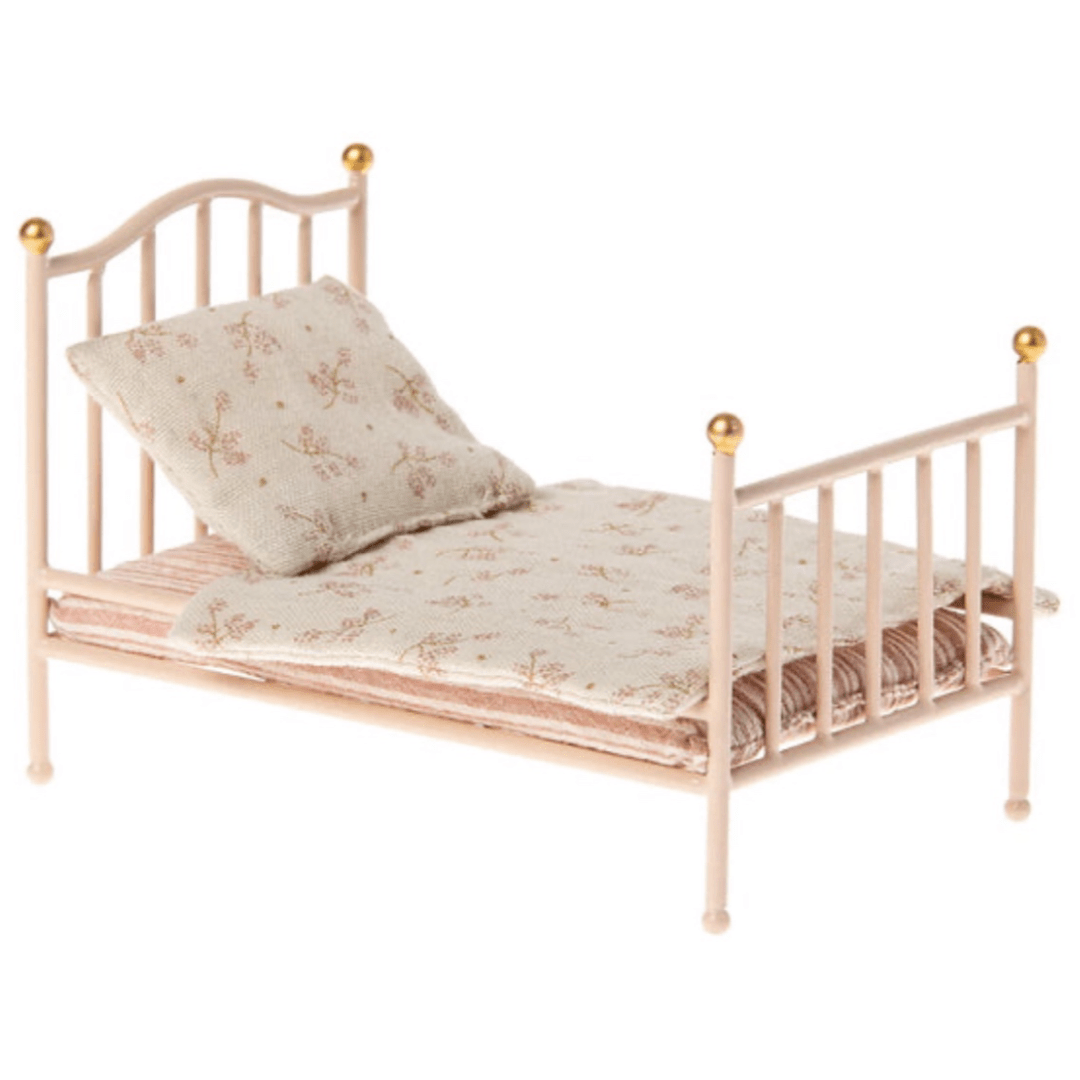 Maileg 3 Plus Vintage Bed for Mouse - Rose