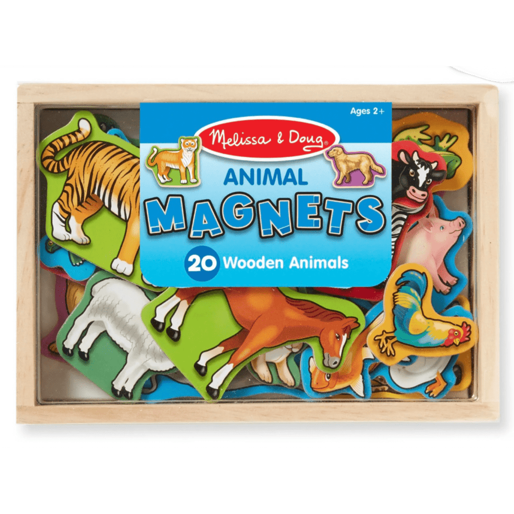 Melissa & Doug 2 Plus 20 Wooden Animal Magnets