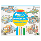 Melissa & Doug 3 Plus Jumbo Colouring Pad - Vehicles