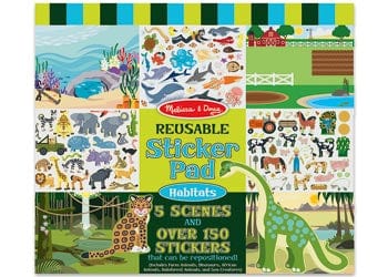 Melissa & Doug 3 Plus Reusable Sticker Pad - Habitats