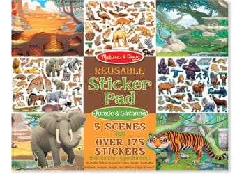 Melissa & Doug 3 Plus Reusable Sticker Pad - Jungle & Savannah