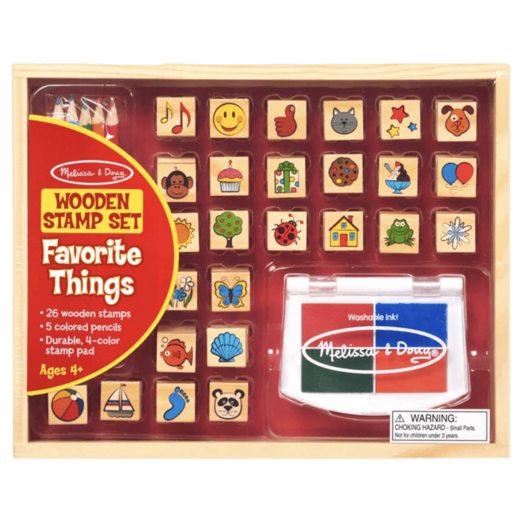 Melissa & Doug 3 Plus Wooden Stamp Set - Favourite Things