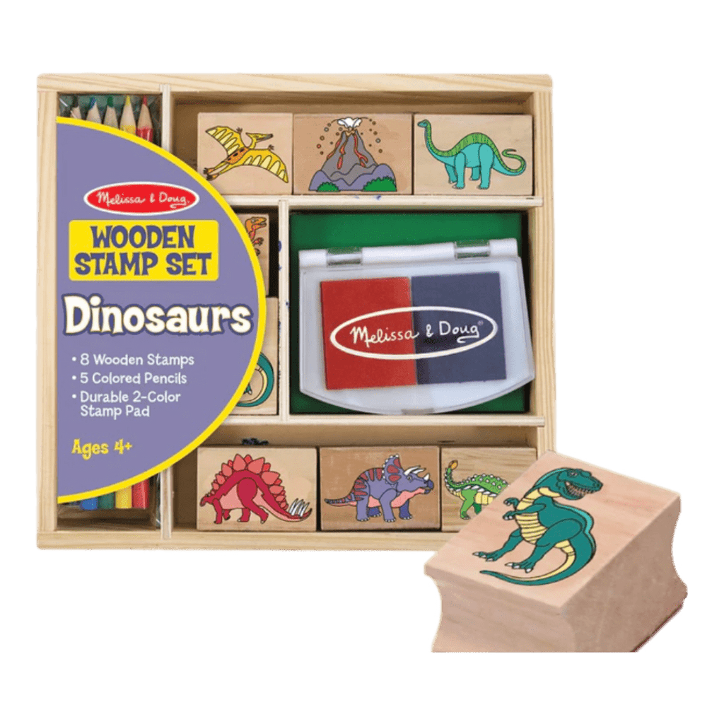 Melissa & Doug 4 Plus Wooden Stamp Set - Dinosaurs