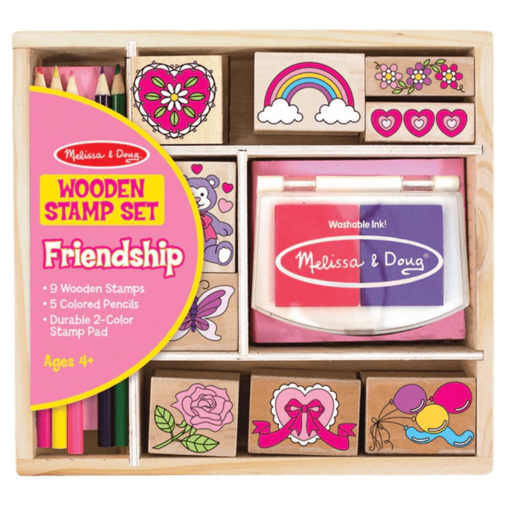 Melissa & Doug 4 Plus Wooden Stamp Set - Friendship