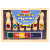 Melissa & Doug 4 Plus Wooden Stamp Set - Happy Handles