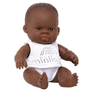 Miniland 18 Mths Plus Baby Doll 21cm - African Boy