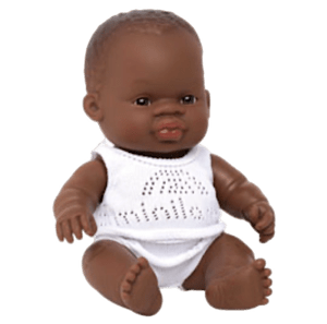 Miniland 18 Mths Plus Baby Doll 21cm - African Girl