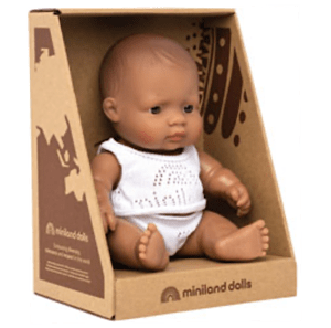 Miniland 18 Mths Plus Baby Doll 21cm - Hispanic Boy