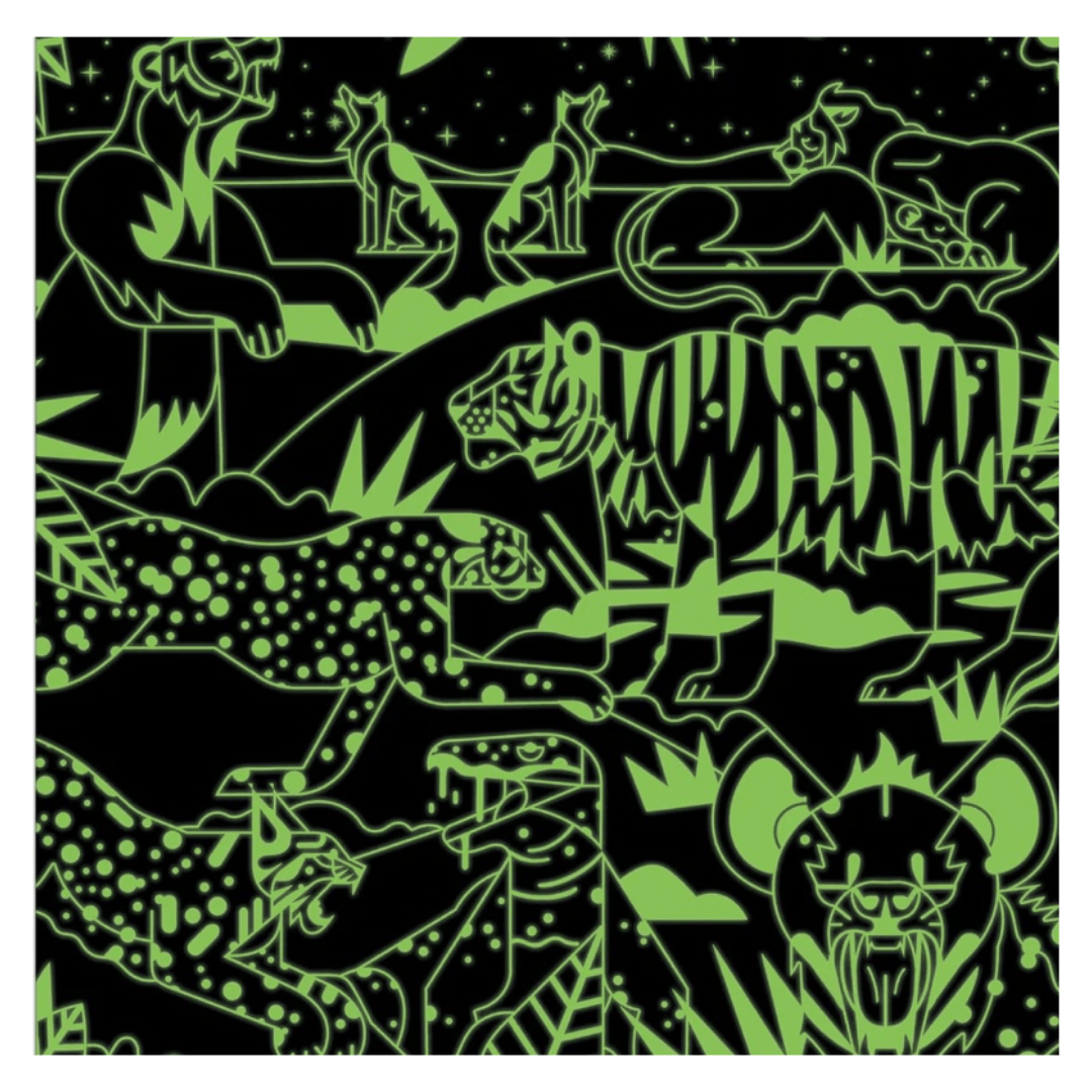 Mudpuppy 10 Plus 500 Pc Puzzle - Glow in the Dark Predators