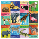 Mudpuppy 12 Plus 500 Pc Puzzles - Painted Safari