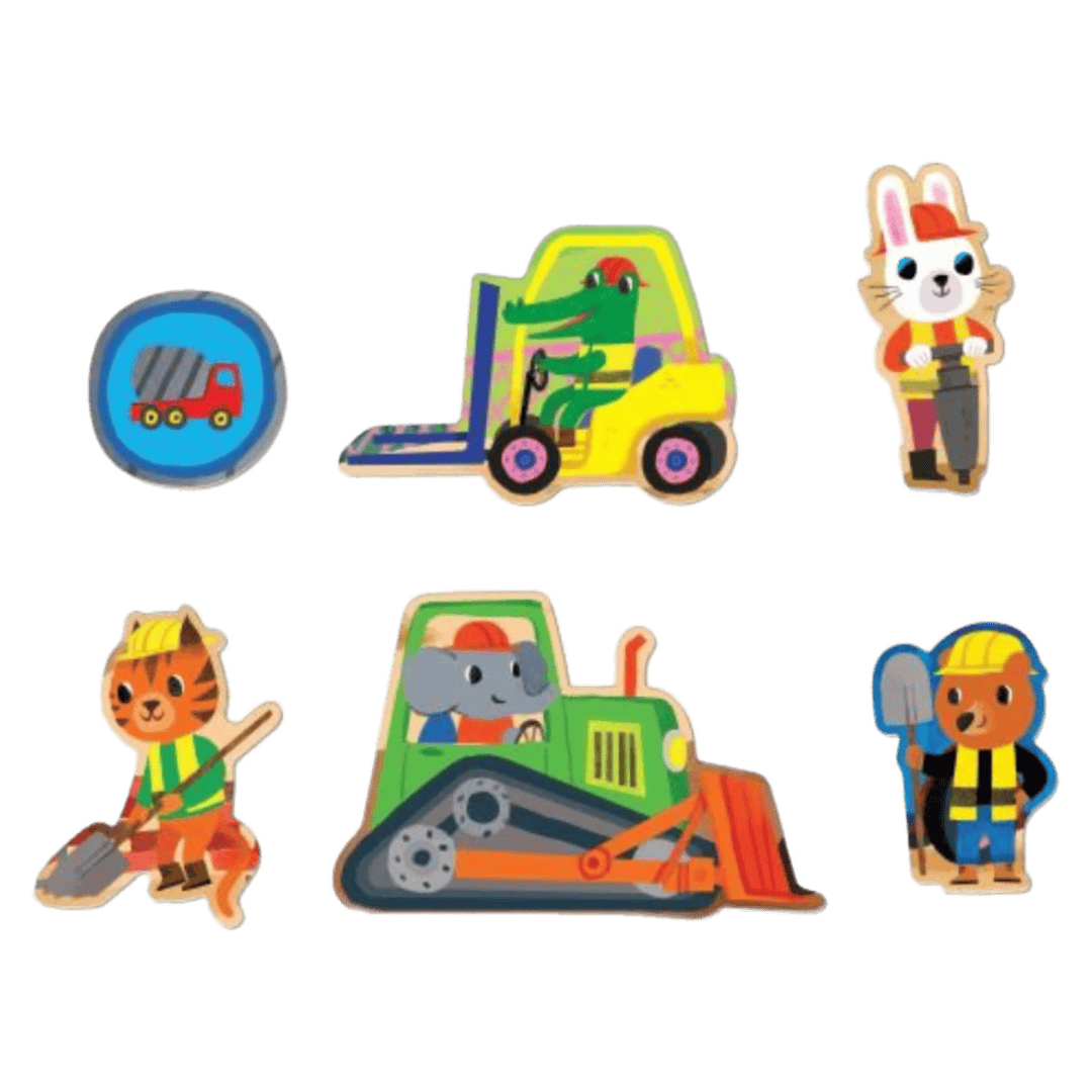 Mudpuppy 2 Plus 25 Pc Floor Puzzle - Construction Site