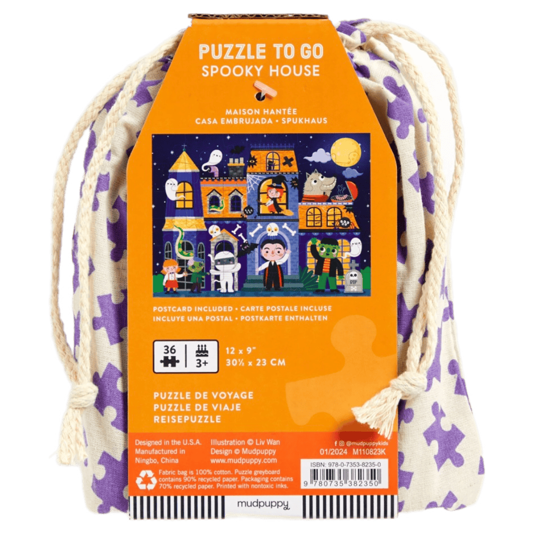 Mudpuppy 3 Plus 36 Pc Puzzle to Go - Spooky House