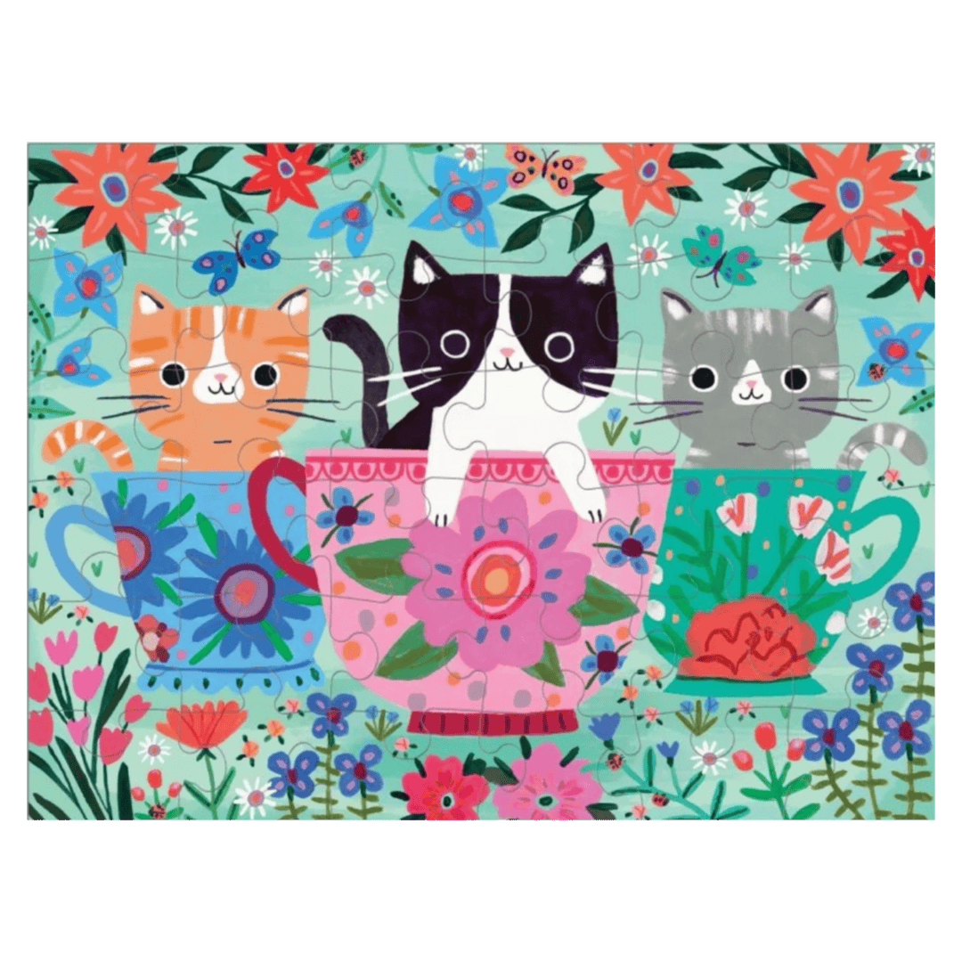 Mudpuppy 3 Plus 36 Pc Puzzle to Go - Teacup Kitten