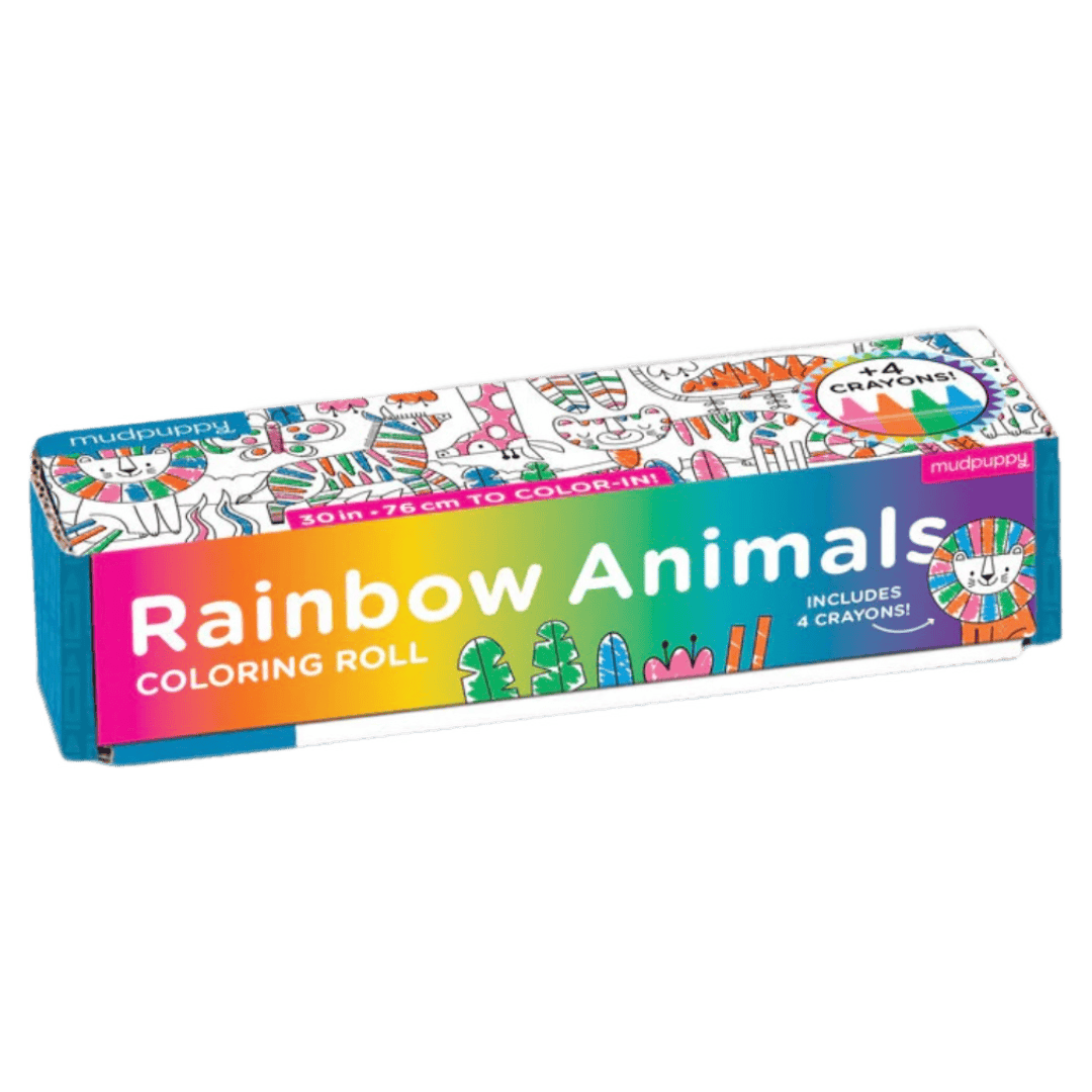 Mudpuppy 3 Plus Colouring Roll - Rainbow Animals