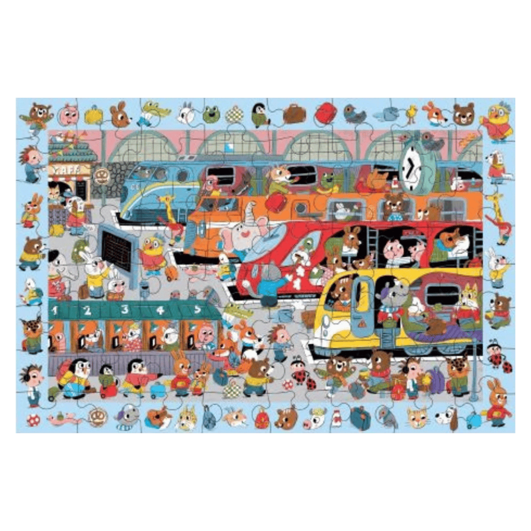 Mudpuppy 4 Plus 64 Pc Search & Find Puzzle - All Aboard!