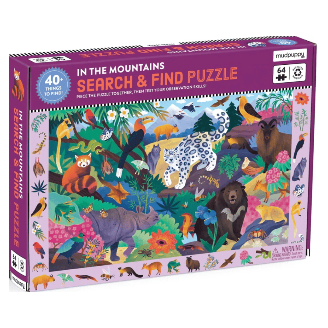 Mudpuppy 4 Plus 64 Pc Search & Find Puzzle - In The Mountains