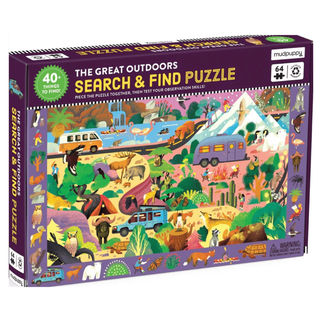 Mudpuppy 4 Plus 64 Pc Search & Find Puzzle - The Great Outdoors
