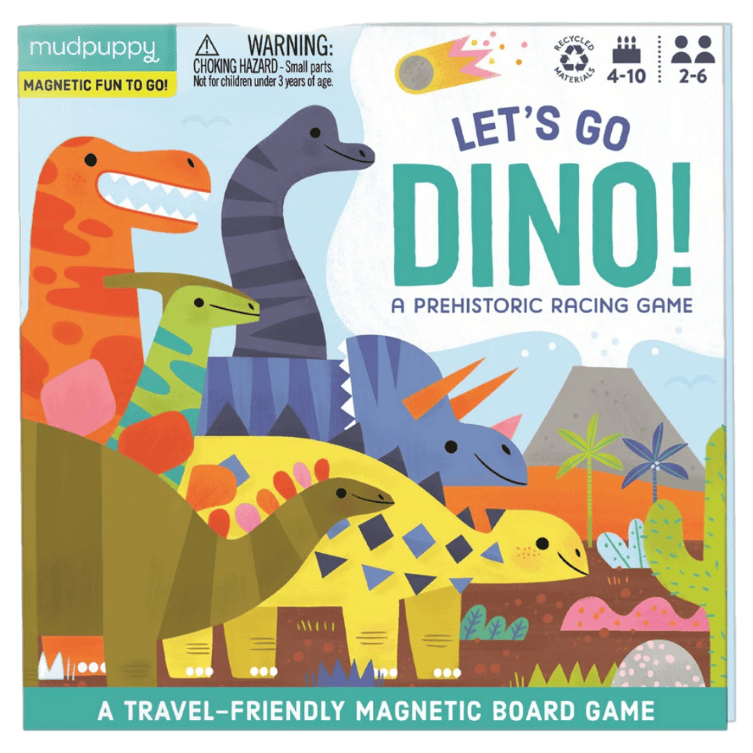 Mudpuppy 4 Plus Magnetic Board Game - Let's Go Dino!