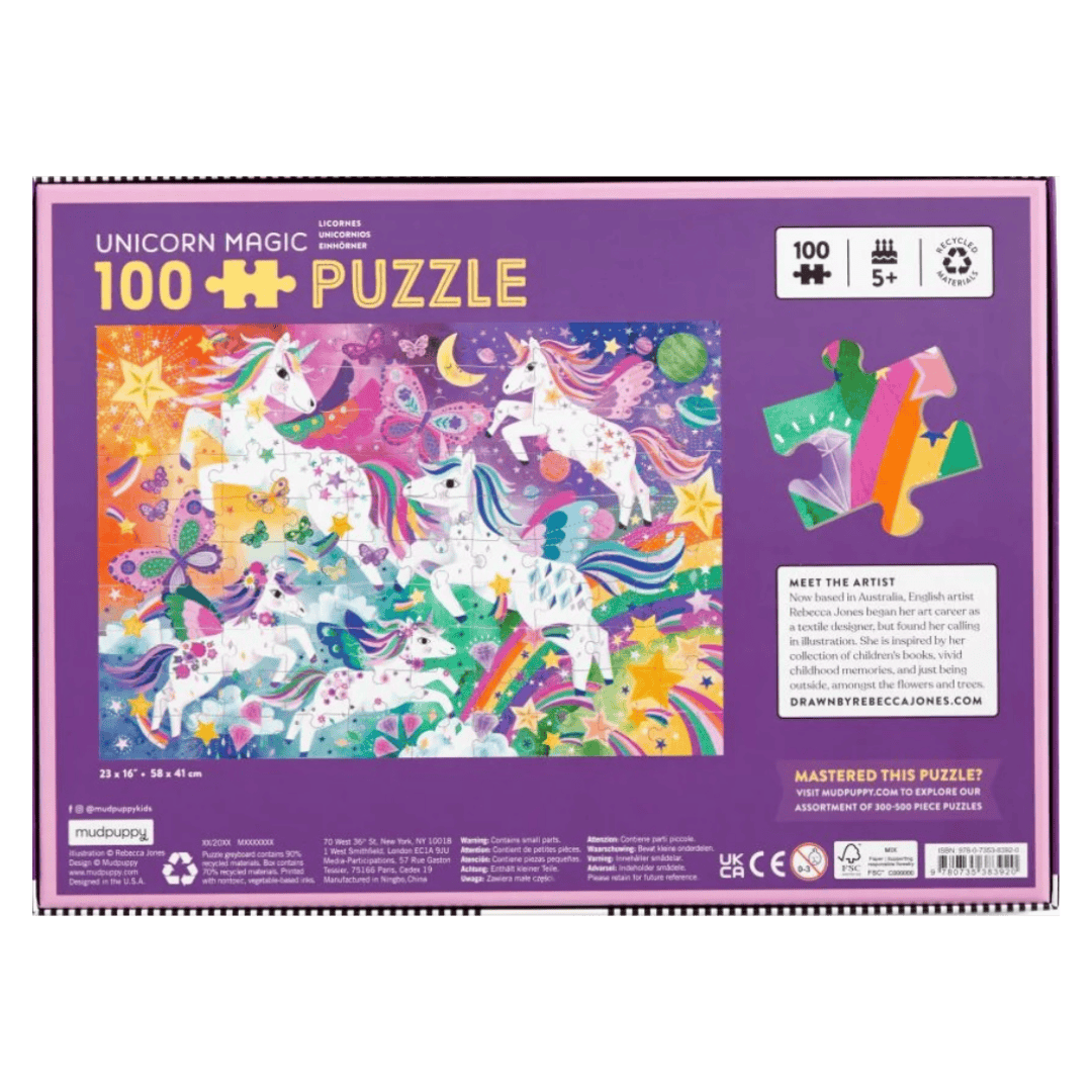 Mudpuppy 5 Plus 100 Pc Puzzle - Unicorn Magic
