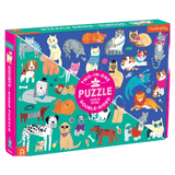 Mudpuppy 6 Plus 100 Pc Double-Sided Puzzle - Cats & Dogs