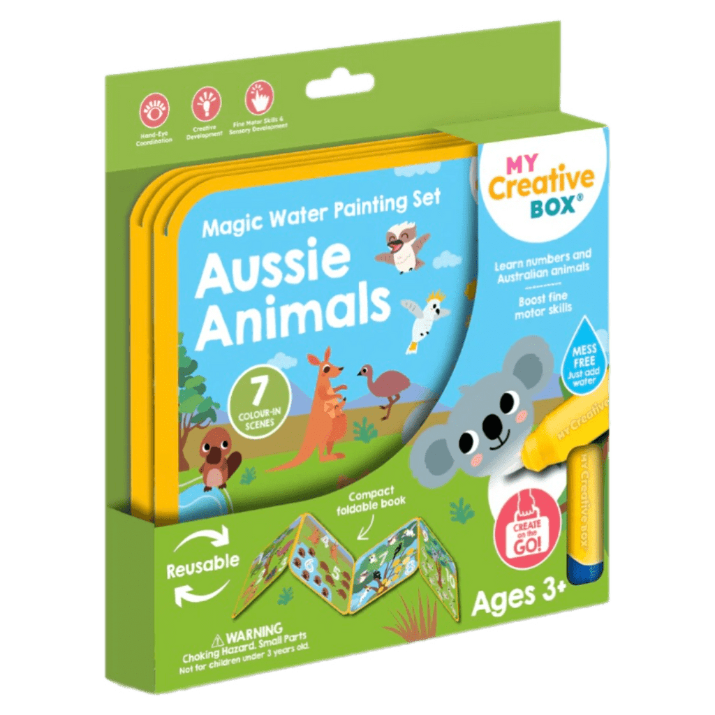 My Creative Box 3 Plus Aussie Animals Magic Water Painting Set