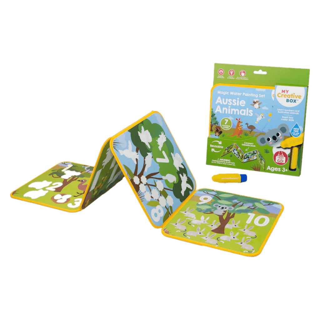 My Creative Box 3 Plus Aussie Animals Magic Water Painting Set