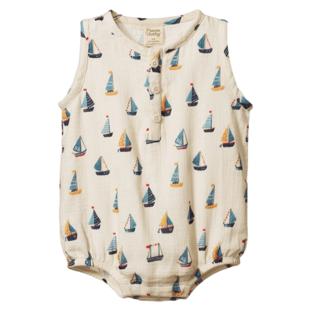 Nature Baby 0-3 Months to 1 Year 0-3M Cedar Suit Muslin - Regatta