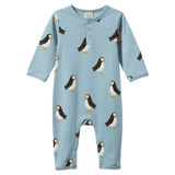 Nature Baby 0-3 Months to 1 Year 0-3M Henley Sleep Suit - Puffin