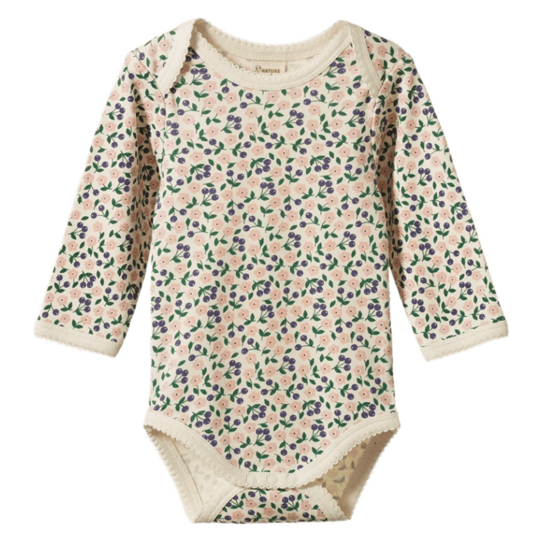Nature Baby 0-3 Months to 1 Year 0-3M Long Sleeve Bodysuit - Briarwood