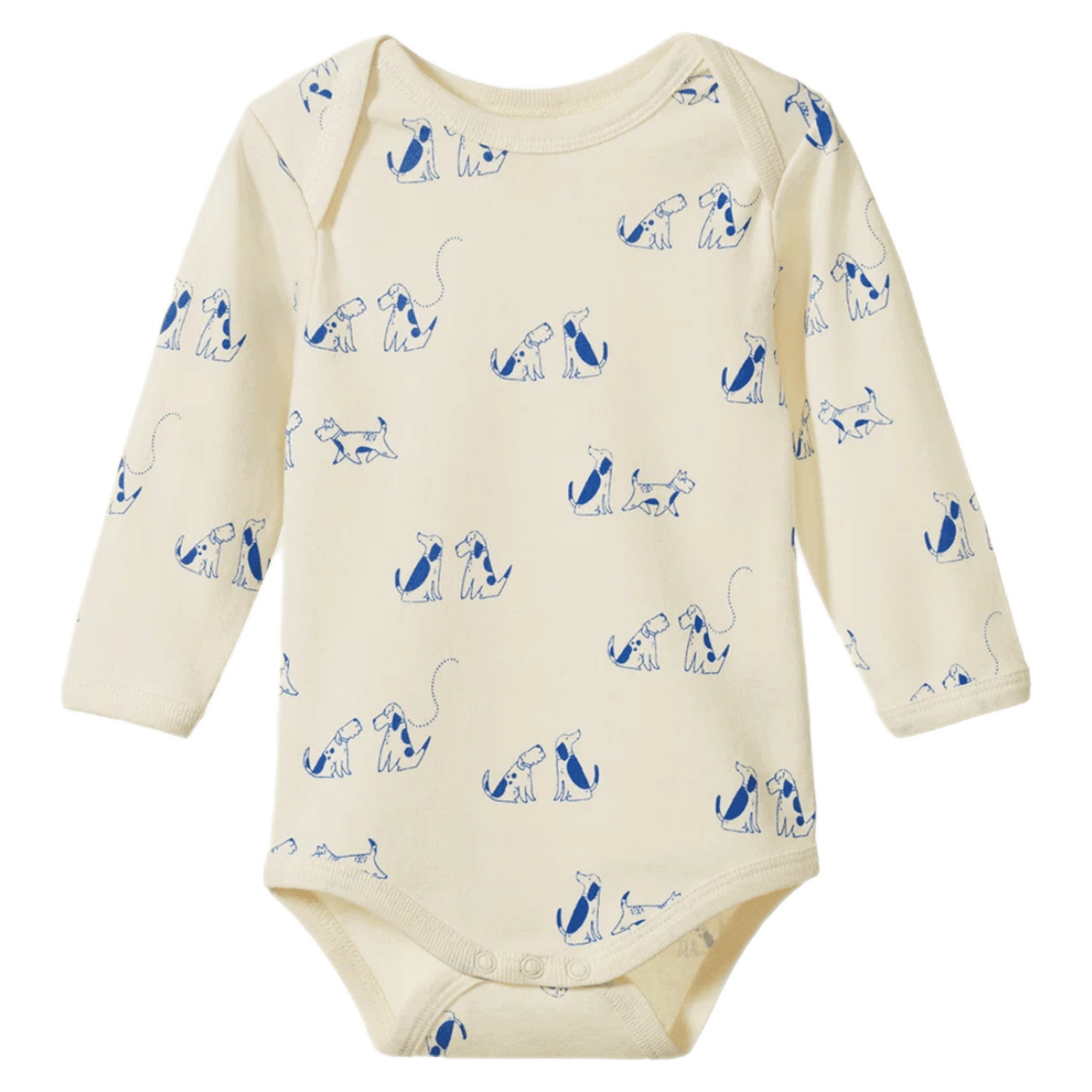 Nature Baby 0-3 Months to 1 Year 0-3M Long Sleeve Bodysuit - Dog Walk