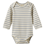 Nature Baby 0-3 Months to 1 Year 0-3M Long Sleeve Bodysuit - Horizon Stripe