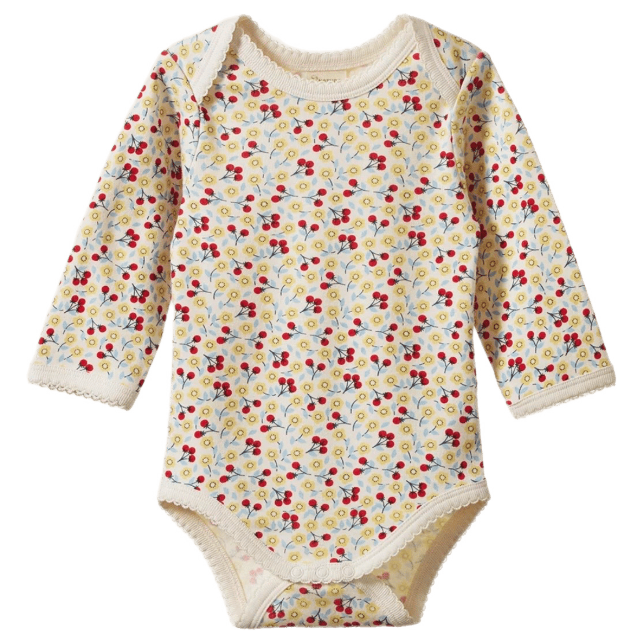 Nature Baby 0-3 Months to 1 Year 0-3M Long Sleeve Bodysuit - Kitchen Garden