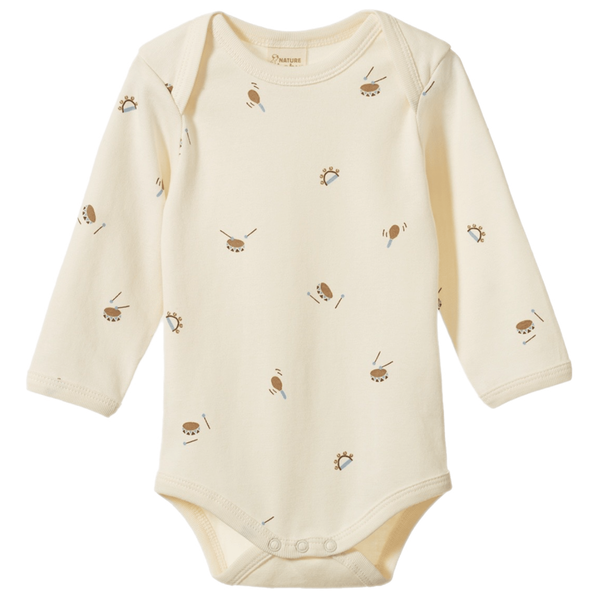 Nature Baby 0-3 Months to 1 Year 0-3M Long Sleeve Bodysuit - Mini Music