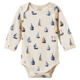 Nature Baby 0-3 Months to 1 Year 0-3M Long Sleeve Bodysuit - Regatta