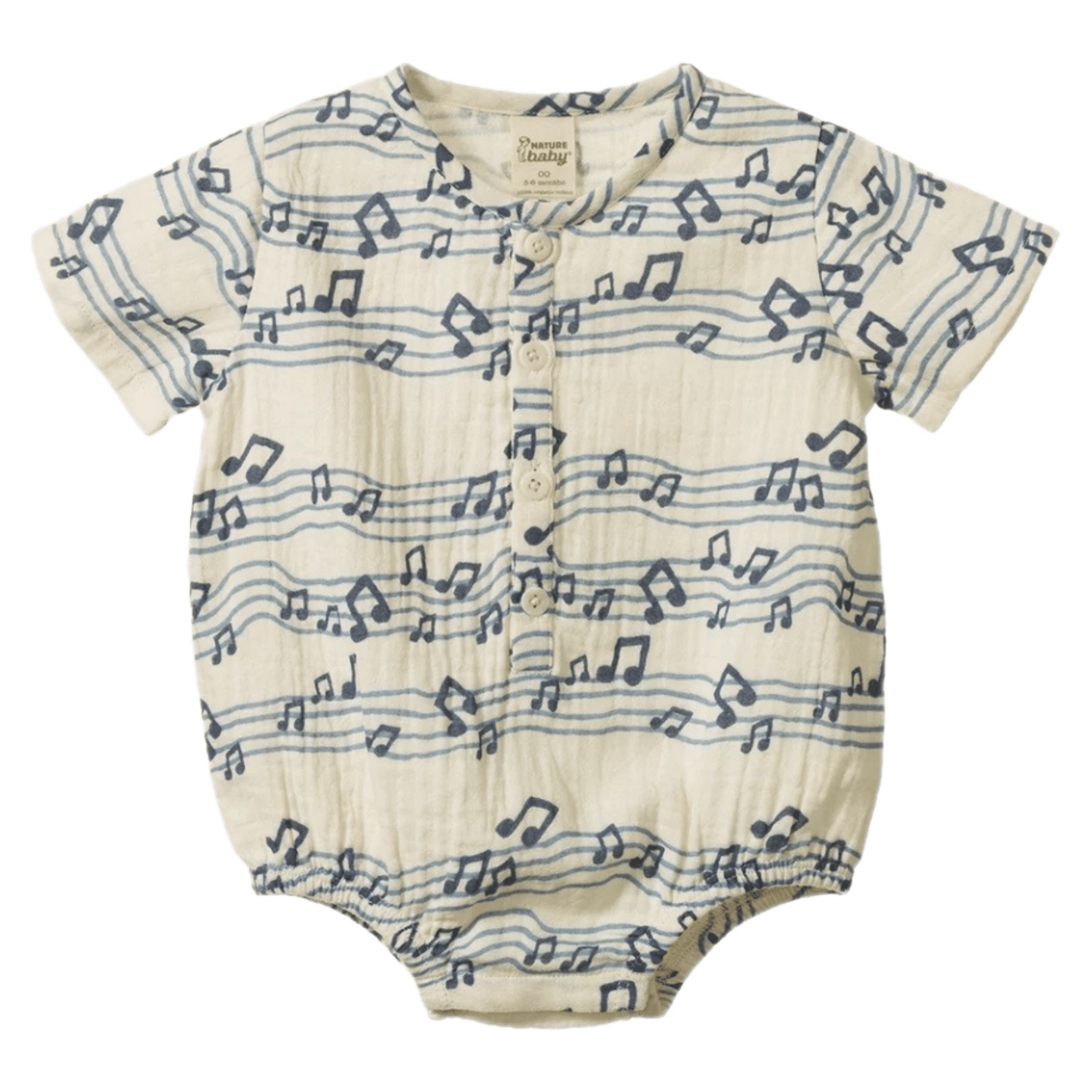 Nature Baby 0-3 Months to 1 Year 0-3M Monty Suit Muslin - Rhythm