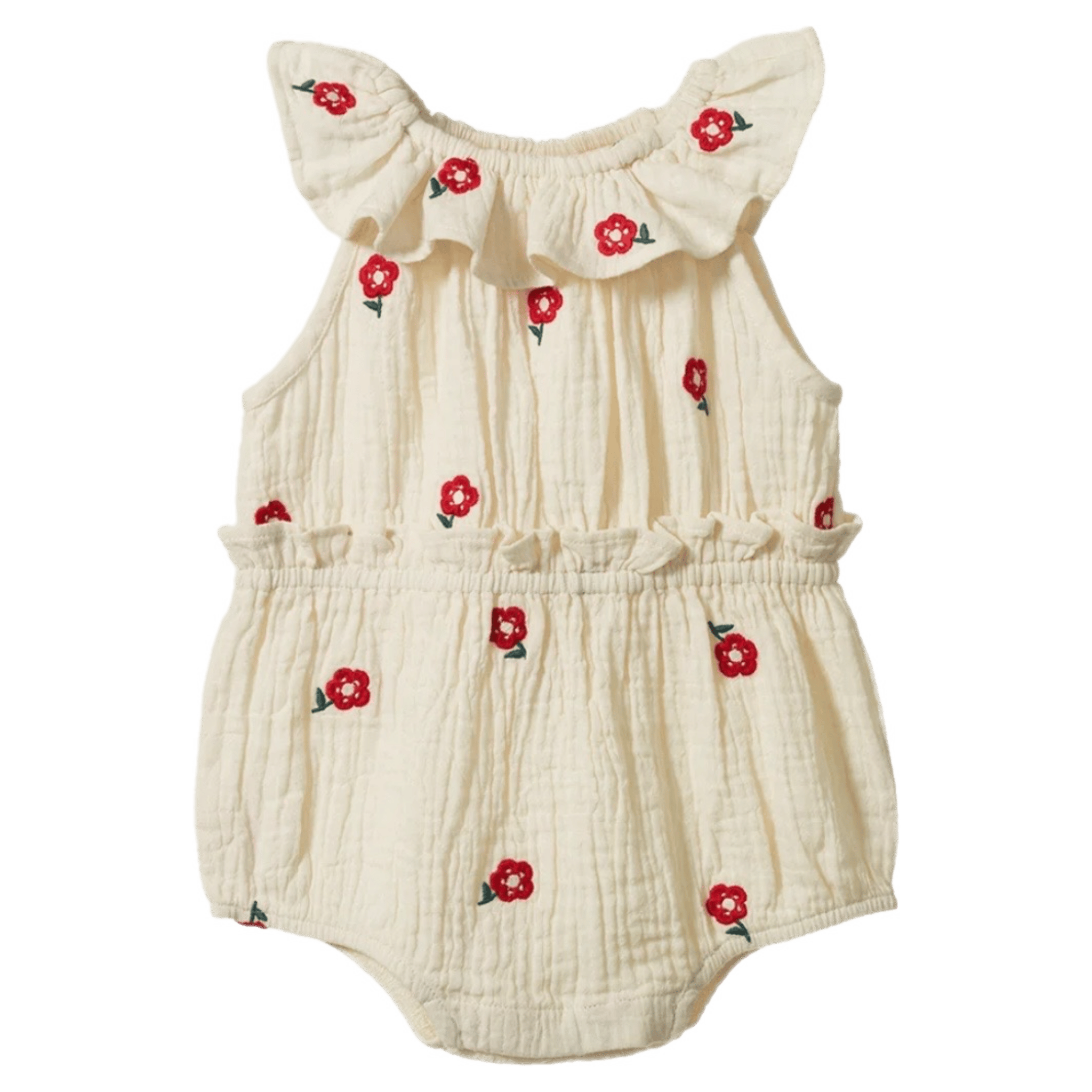 Nature Baby 0-3 Months to 1 Year 0-3M Plum Suit Muslin - Red Flora