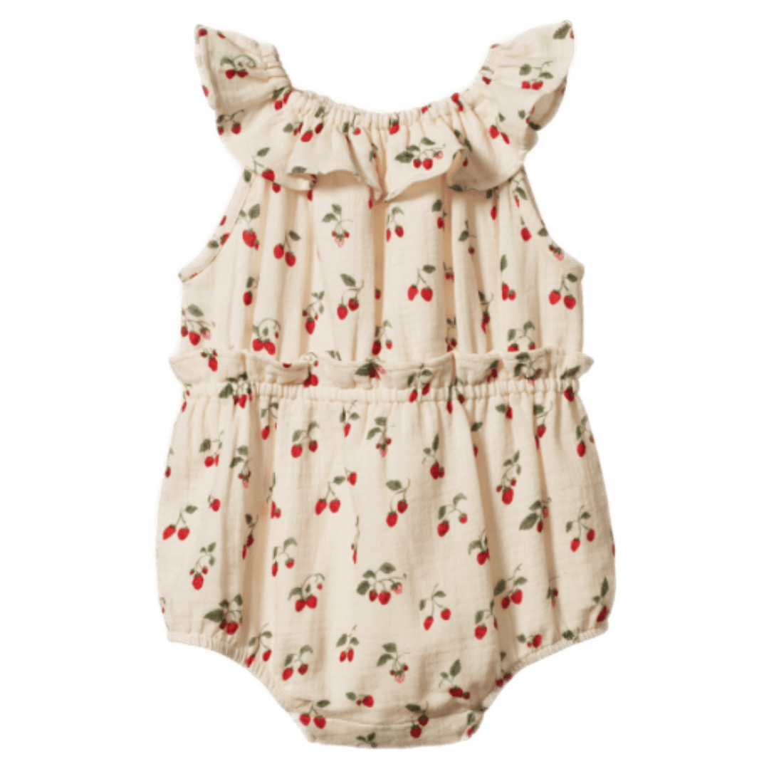 Nature Baby 0-3 Months to 1 Year 0-3M Plum Suit Muslin - Strawberry Blush